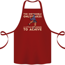Rock Climbing the Impossible Funny Climber Cotton Apron 100% Organic Maroon