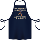 Rock Climbing the Impossible Funny Climber Cotton Apron 100% Organic Navy Blue