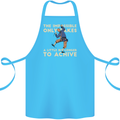 Rock Climbing the Impossible Funny Climber Cotton Apron 100% Organic Turquoise