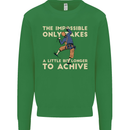 Rock Climbing the Impossible Funny Climber Kids Sweatshirt Jumper Irish Green