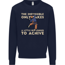Rock Climbing the Impossible Funny Climber Kids Sweatshirt Jumper Navy Blue