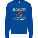 Rock Climbing the Impossible Funny Climber Kids Sweatshirt Jumper Royal Blue