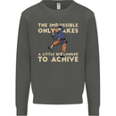 Rock Climbing the Impossible Funny Climber Kids Sweatshirt Jumper Storm Grey