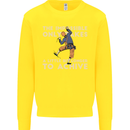 Rock Climbing the Impossible Funny Climber Kids Sweatshirt Jumper Yellow
