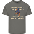 Rock Climbing the Impossible Funny Climber Kids T-Shirt Childrens Charcoal
