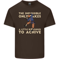 Rock Climbing the Impossible Funny Climber Kids T-Shirt Childrens Chocolate