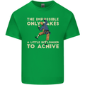 Rock Climbing the Impossible Funny Climber Kids T-Shirt Childrens Irish Green