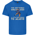 Rock Climbing the Impossible Funny Climber Kids T-Shirt Childrens Royal Blue