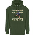 Rock Climbing the Impossible Funny Climber Mens 80% Cotton Hoodie Forest Green