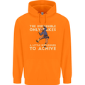 Rock Climbing the Impossible Funny Climber Mens 80% Cotton Hoodie Orange