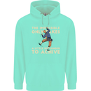 Rock Climbing the Impossible Funny Climber Mens 80% Cotton Hoodie Peppermint