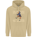 Rock Climbing the Impossible Funny Climber Mens 80% Cotton Hoodie Sand