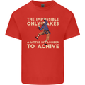 Rock Climbing the Impossible Funny Climber Mens Cotton T-Shirt Tee Top Red