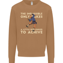 Rock Climbing the Impossible Funny Climber Mens Sweatshirt Jumper Caramel Latte