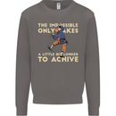 Rock Climbing the Impossible Funny Climber Mens Sweatshirt Jumper Charcoal
