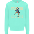 Rock Climbing the Impossible Funny Climber Mens Sweatshirt Jumper Peppermint