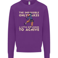 Rock Climbing the Impossible Funny Climber Mens Sweatshirt Jumper Purple