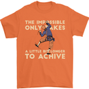 Rock Climbing the Impossible Funny Climber Mens T-Shirt Cotton Gildan Orange