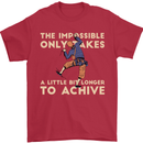 Rock Climbing the Impossible Funny Climber Mens T-Shirt Cotton Gildan Red