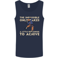 Rock Climbing the Impossible Funny Climber Mens Vest Tank Top Navy Blue