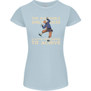 Rock Climbing the Impossible Funny Climber Womens Petite Cut T-Shirt Light Blue