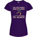 Rock Climbing the Impossible Funny Climber Womens Petite Cut T-Shirt Purple