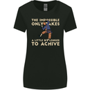 Rock Climbing the Impossible Funny Climber Womens Wider Cut T-Shirt Black