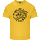 Rock Is Dead Funny Music Rock n Roll Guitar Mens Cotton T-Shirt Tee Top Yellow