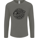 Rock Is Dead Funny Music Rock n Roll Guitar Mens Long Sleeve T-Shirt Charcoal