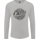 Rock Is Dead Funny Music Rock n Roll Guitar Mens Long Sleeve T-Shirt Sports Grey