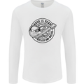 Rock Is Dead Funny Music Rock n Roll Guitar Mens Long Sleeve T-Shirt White