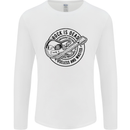 Rock Is Dead Funny Music Rock n Roll Guitar Mens Long Sleeve T-Shirt White