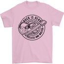 Rock Is Dead Funny Music Rock n Roll Guitar Mens T-Shirt Cotton Gildan Light Pink
