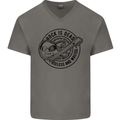 Rock Is Dead Funny Music Rock n Roll Guitar Mens V-Neck Cotton T-Shirt Charcoal