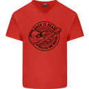 Rock Is Dead Funny Music Rock n Roll Guitar Mens V-Neck Cotton T-Shirt Red