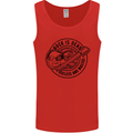 Rock Is Dead Funny Music Rock n Roll Guitar Mens Vest Tank Top Red