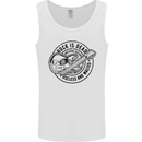 Rock Is Dead Funny Music Rock n Roll Guitar Mens Vest Tank Top White