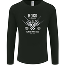 Rock Music Salute Mens Long Sleeve T-Shirt Black
