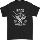 Rock Music Salute Mens T-Shirt 100% Cotton Black