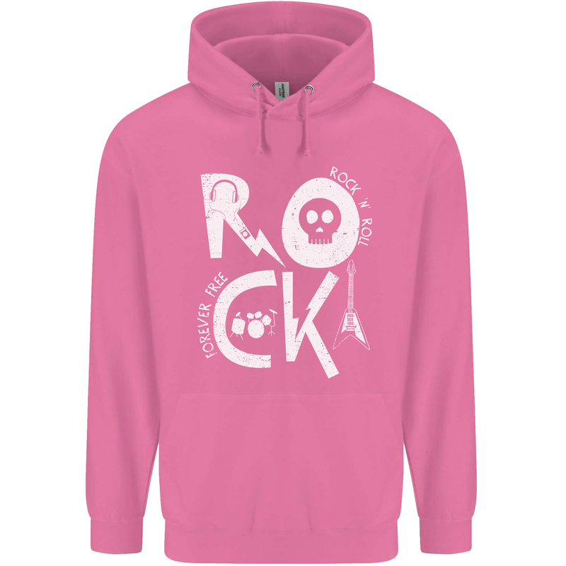 Rock Music Symbols Guitar Skull Childrens Kids Hoodie Azalea