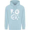 Rock Music Symbols Guitar Skull Childrens Kids Hoodie Light Blue