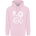 Rock Music Symbols Guitar Skull Childrens Kids Hoodie Light Pink