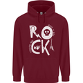 Rock Music Symbols Guitar Skull Childrens Kids Hoodie Maroon