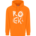 Rock Music Symbols Guitar Skull Childrens Kids Hoodie Orange