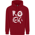 Rock Music Symbols Guitar Skull Childrens Kids Hoodie Red