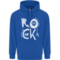 Rock Music Symbols Guitar Skull Childrens Kids Hoodie Royal Blue