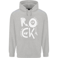 Rock Music Symbols Guitar Skull Childrens Kids Hoodie Sports Grey