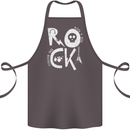Rock Music Symbols Guitar Skull Cotton Apron 100% Organic Dark Grey