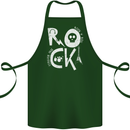 Rock Music Symbols Guitar Skull Cotton Apron 100% Organic Forest Green