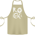 Rock Music Symbols Guitar Skull Cotton Apron 100% Organic Khaki